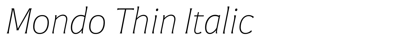 Mondo Thin Italic